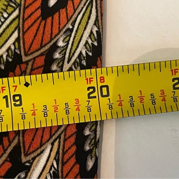 MSK Brown Orange Tan Peacock Print Boho Hippie Festival Dress NWOT Size M - Picture 12 of 13